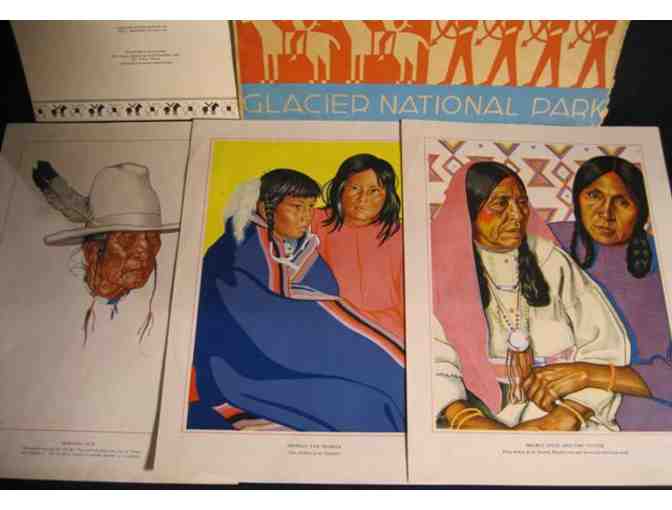 Set of 12 prints, 'Blackfeet Indians of Glacier National Park,' 1940