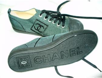 Chanel - Woman's Navy Sneakers (Size 7 1/2)
