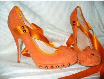 Jean Paul Gaultier - Orange Ribbon Heels (size 9)