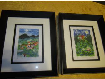 Two Christmas Themed Paintings by Lizette Cruz