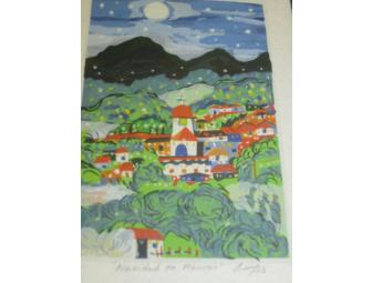 Two Christmas Themed Paintings by Lizette Cruz