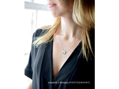 Custom designed 14kt. white gold tourmaline necklace by Moyer Jewelers