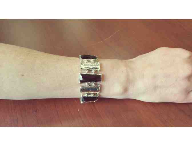 Silpada Sterling Silver Black Tie Bracelet