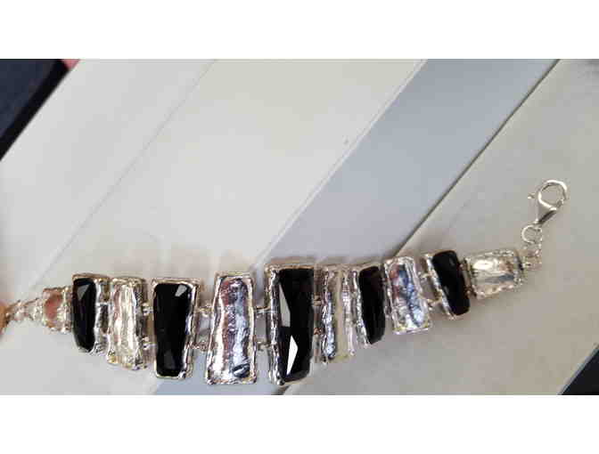 Silpada Sterling Silver Black Tie Bracelet