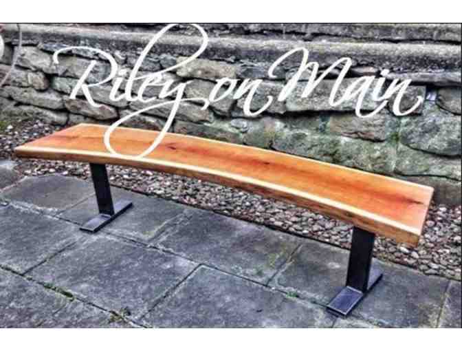 Riley on Main's Pennsylvania Crafted, Native Hardwood Curved Bench
