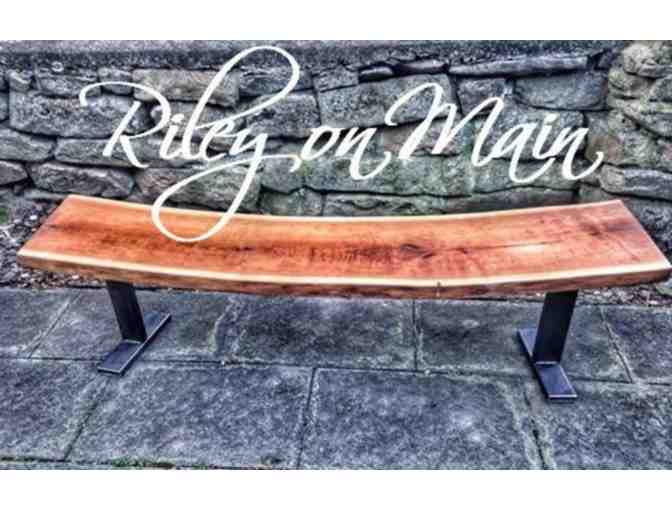 Riley on Main's Pennsylvania Crafted, Native Hardwood Curved Bench
