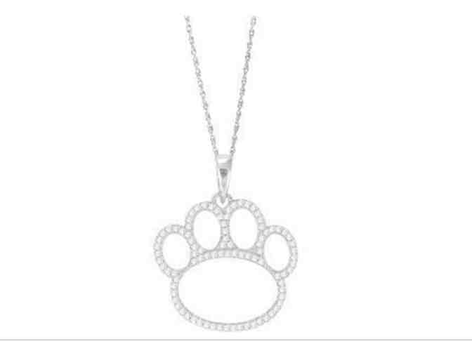 0.39-Carat Diamond & Sterling Silver Lion's Paw Pendant by Kranich's Jewelers