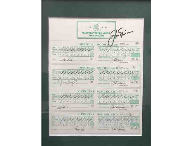 Autographed Jack Nicklaus 1986 Masters Tournament Scorecard