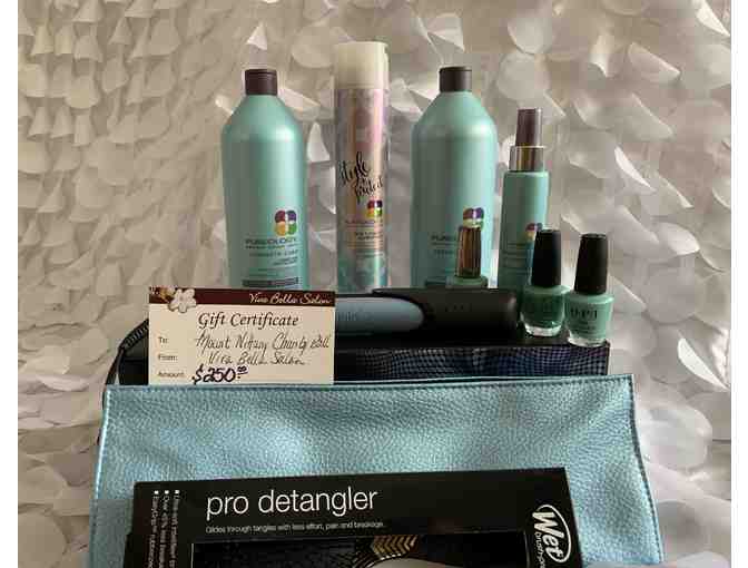 Viva Bella Gift Certificate and Basket of Beauty Products