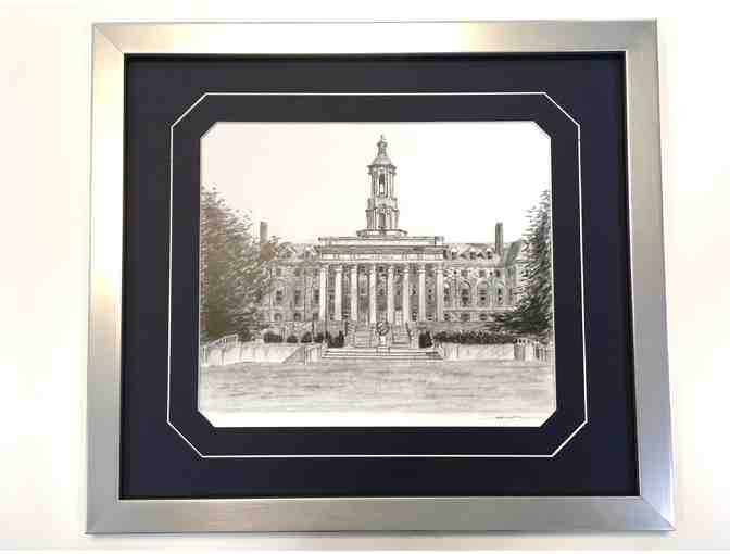 WE ARE... Penn State Landmarks - Three (3) Beautiful Custom Framed Graphite Art Pieces