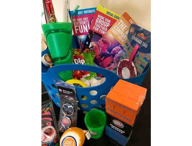 Dave & Busters Basket and 2 $25 Power Cards