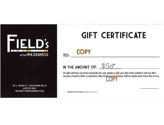 Wilderness Resort, WIld Rock Golf and Fields Restaurant