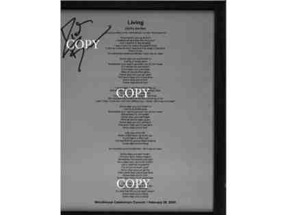 Dierks Bentley Autographed Lyrics - "Living"