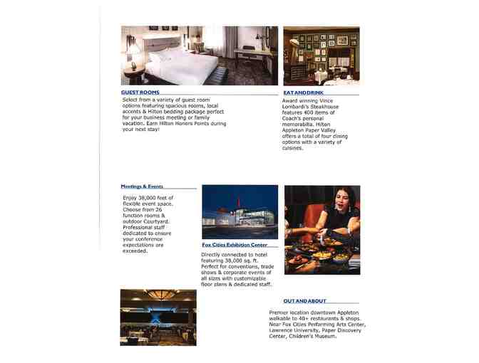 Hilton Appleton Paper Valley - Overnight with Breakfast for Two