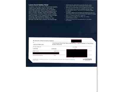 Loews Coral Gables Hotel Two Night Stay with Breakfast for Two