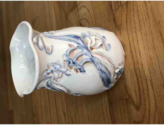 Lora Rust Ceramics - Vase with Dragon Flower Pattern