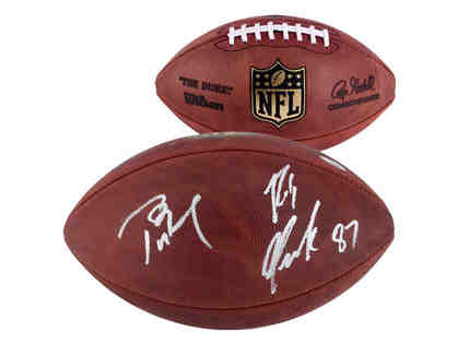 NFL Autographed Football: Tom Brady and Rob Gronkowski