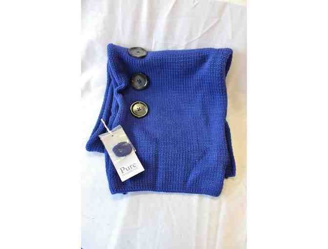 Button Wrap by Pure Handknit - Cobalt Blue