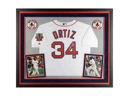David Ortiz Authentic Deluxe Framed Autographed Red Sox Jersey
