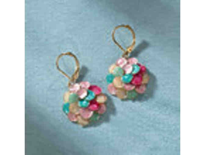 Pastel Petals Circle Earrings