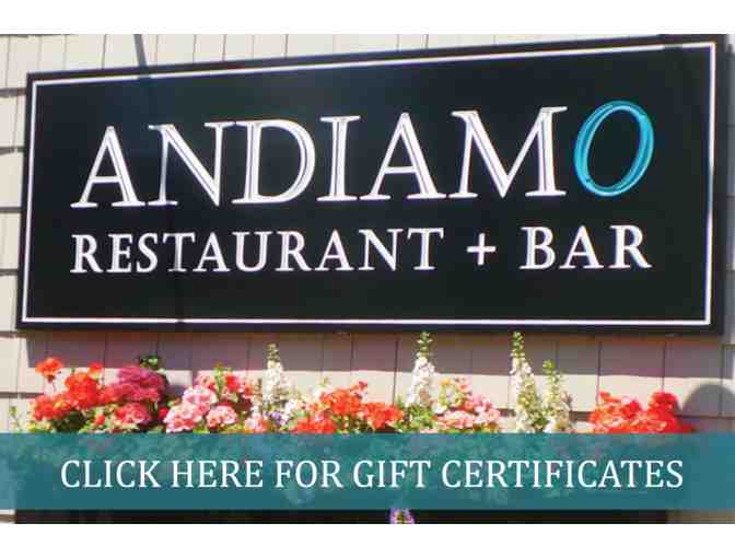 $50 Gift Card - Andiamo Restaurant & Bar - Newburyport or Chelmsford
