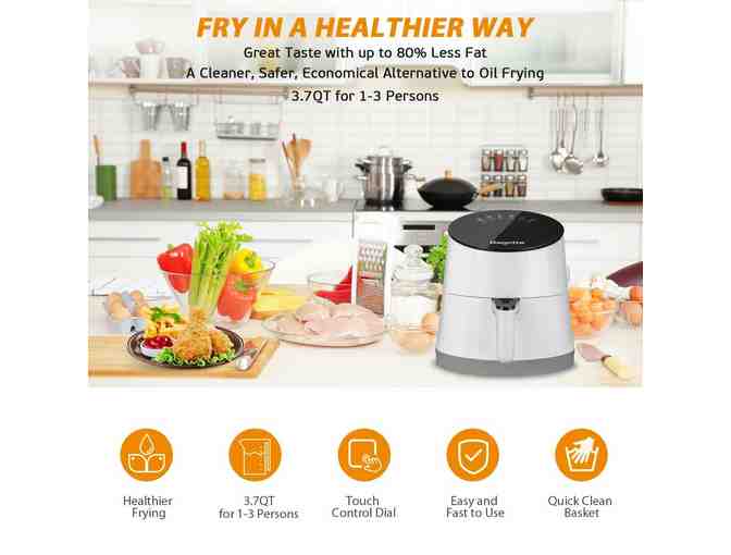 BAGOTTE HOT AIR FRYER WITH FULL TOUCH SCREEN, 3.7 QT - Photo 2