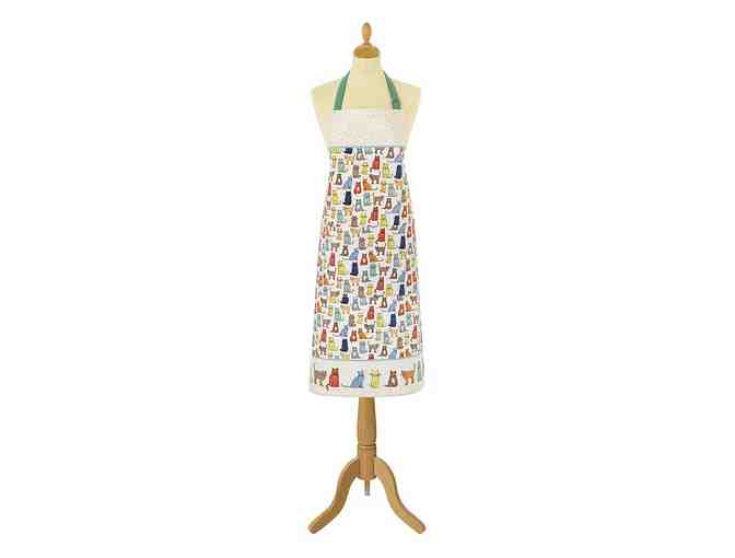 ACACIA CAT & MOUSE  CHEESE BOARD WITH SPREADER PLUS CATWALK APRON & TEA TOWEL