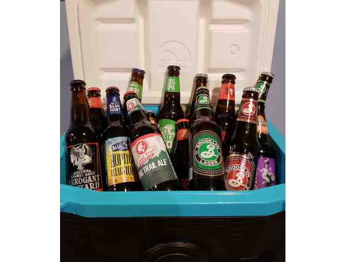 ASSORTMENT OF 36 MICRO-BREWERY BEERS IN COOLER - Photo 1