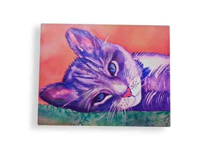 Cat Print on Aluminum - Photo 1