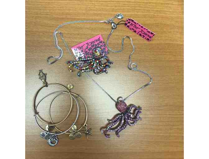 Celebrate Sea Life: Alex + Ani Bracelets plus Jeweled Octopi by Betsey Johnson
