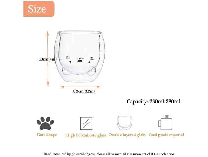 Double Wall Insulated Cat Glasses - Set of 6