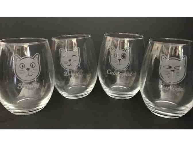 Cat Face Stemless Wine Glasses & Noster Inicial 2009