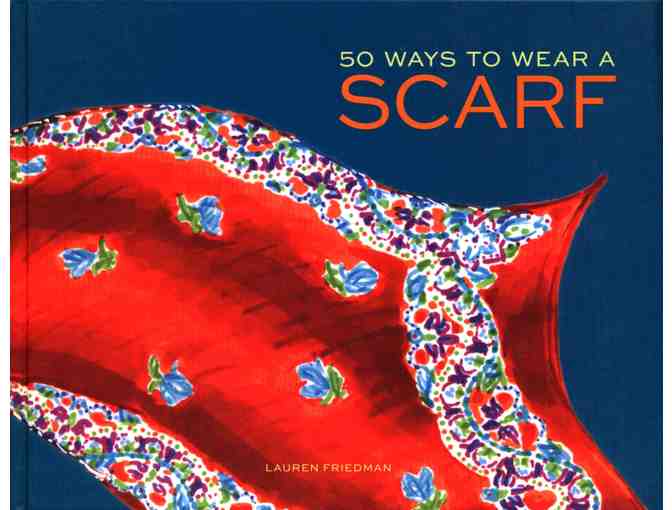 Colorful Cat Scarf with '50 Ways to Wear a Scarf' Book