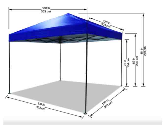 Instant Canopy Pop-Up - 10' x 10'