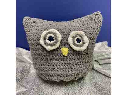Handmade Cozy Owl Pouf