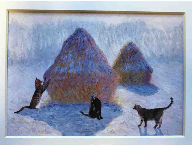 'CATS & GREAT ARTISTS' UNFRAMED PRINTS BY DEB JULIAN