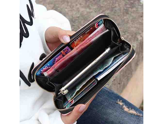 5 Cats in a Row B&W Clutch Wallet