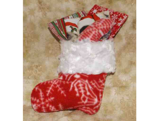 Christmas Stocking with Handmade Catnip Toys