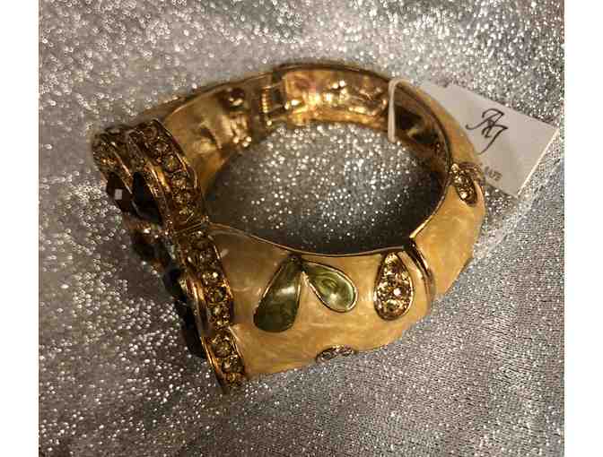 Beautiful Blingy Bracelet with Coordinating Handmade Earrings