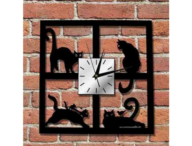 Cat in the Window Clock