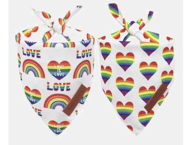 Tail-Wagging Trio: Pride Bandanas, Formal Bow Tie Collar & Reversible Summer Bandanas