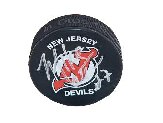 NJ Devils Hockey Signed Pucks, Two!