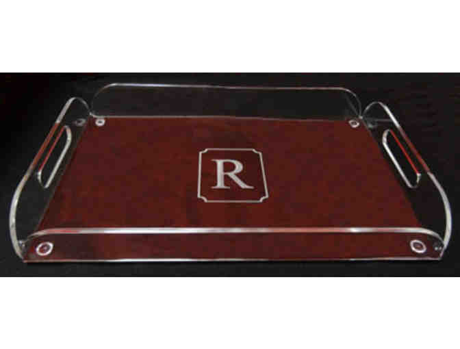 Acrylic Serving Tray and Glasses + Engraving