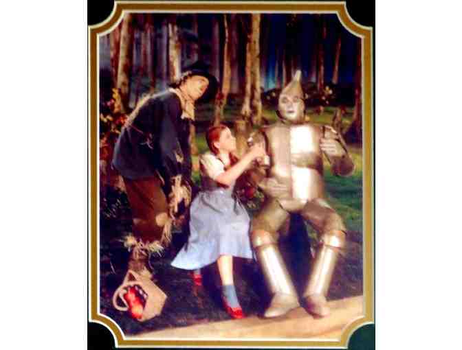 FRAMED PRINT FROM 'THE WIZARD OF OZ' WITH SIGNED CHECK BY TIN MAN,  JACK HALEY!