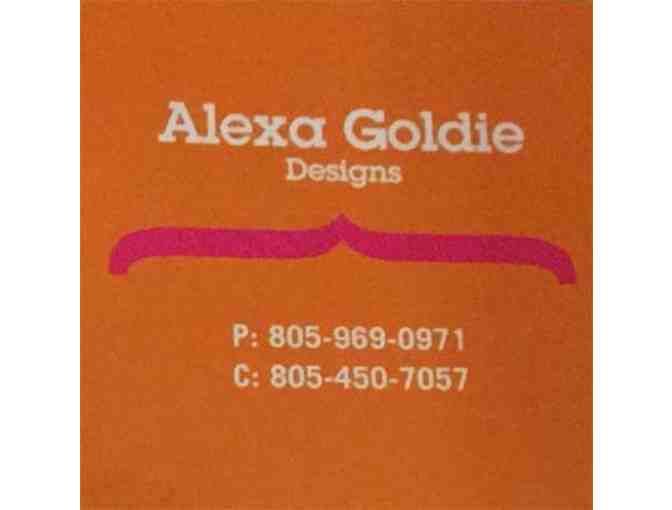 Alexa Goldie Designs - $79  Turquoise Slice Bracelet With Flower Charm
