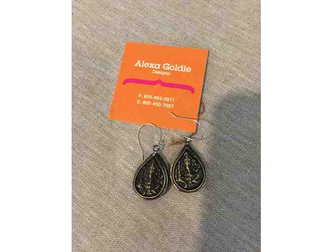 Alexa Goldie Designs - $80 Teardrop Buddah Amulet Earrings