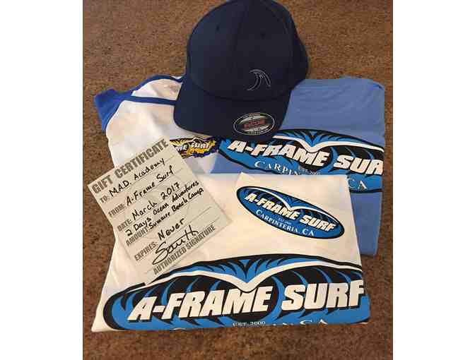 A-Frame Surf Shop - 2 Day Surf Camp + 3 Shirts & 1 Hat - $250