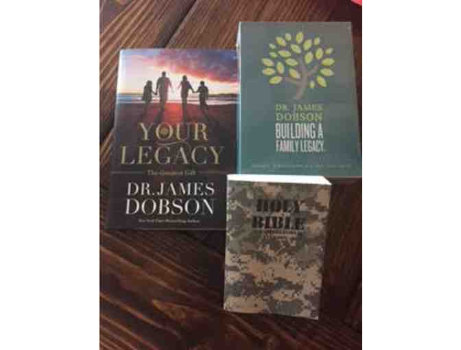 Building a Legacy, Dr. James Dobson, DVD and books basket