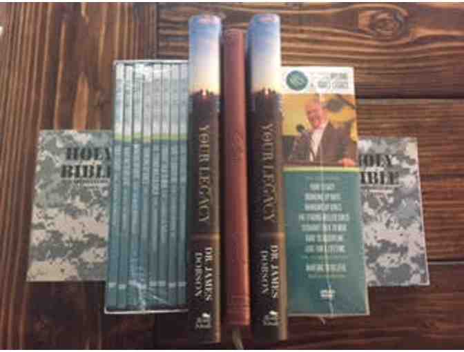Building a Legacy, Dr. James Dobson, DVD and books basket