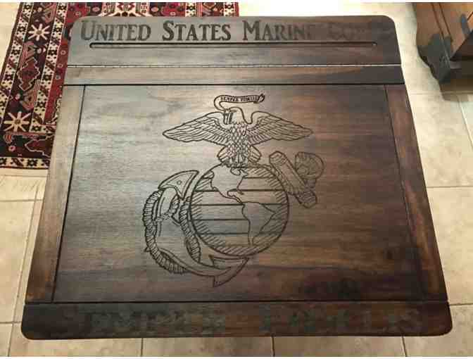 USMC Engraved Desk